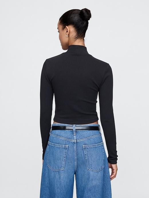 Modern Cropped Mockneck Shirt Product Image