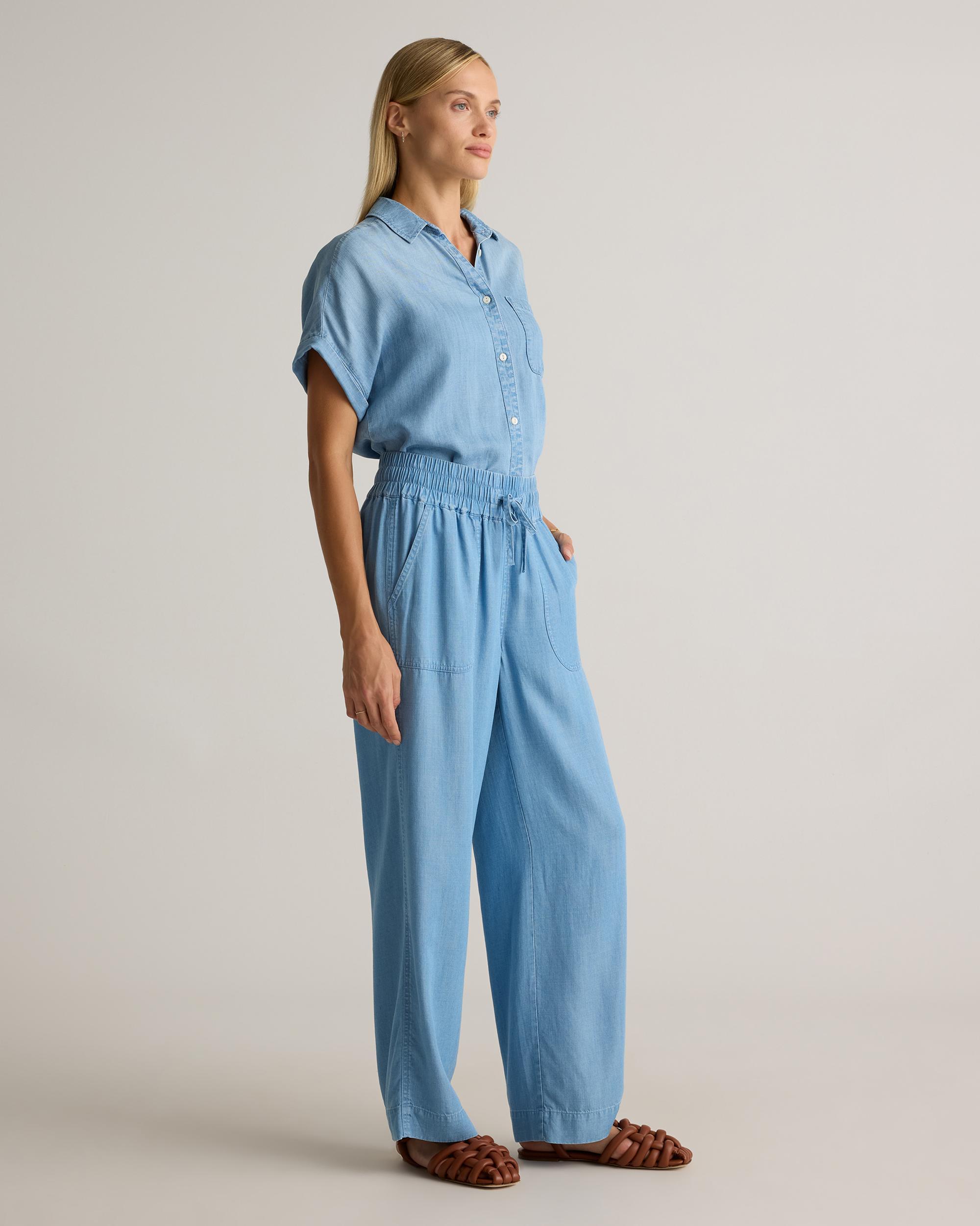Quince | Women's Pull-On Tencel Chambray Pants Size XL Product Image