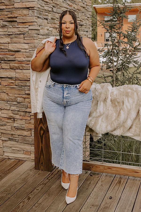 The Skylar High Waist Wide Leg Crop Jean Curves Product Image