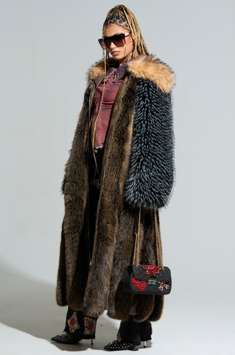 CHIARA PANELED FUR COAT Product Image