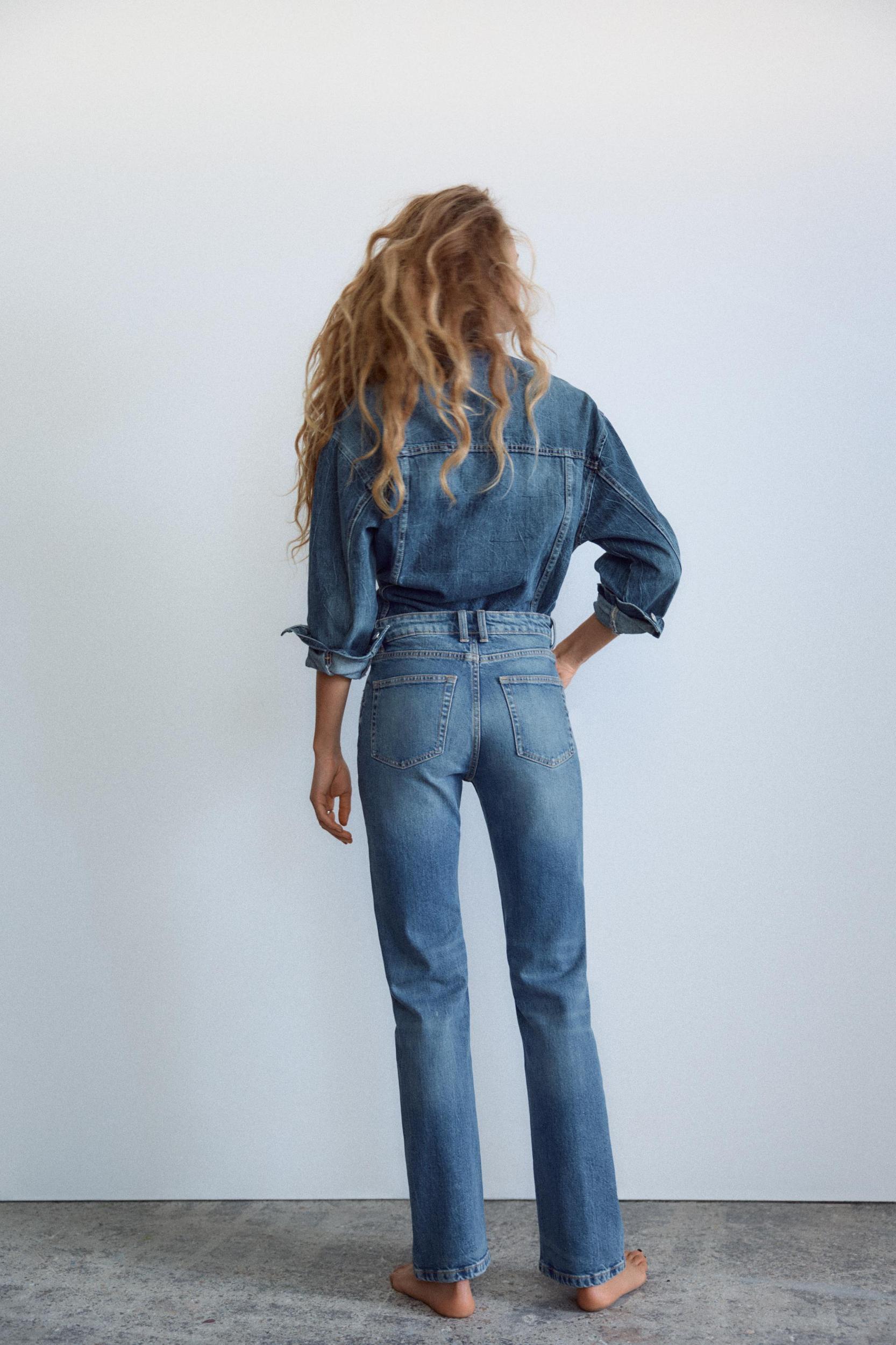 TRF STRAIGHT LEG JEANS WITH A HIGH WAIST Product Image