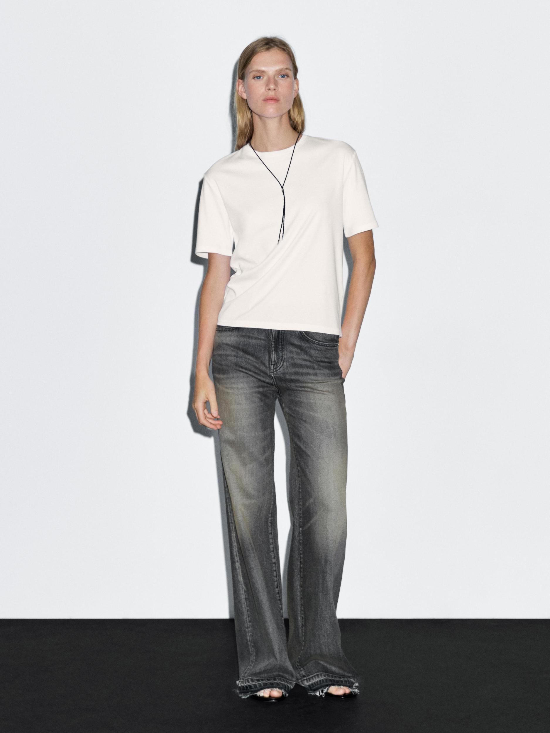 Short-sleeve T-shirt with back seam detail Product Image