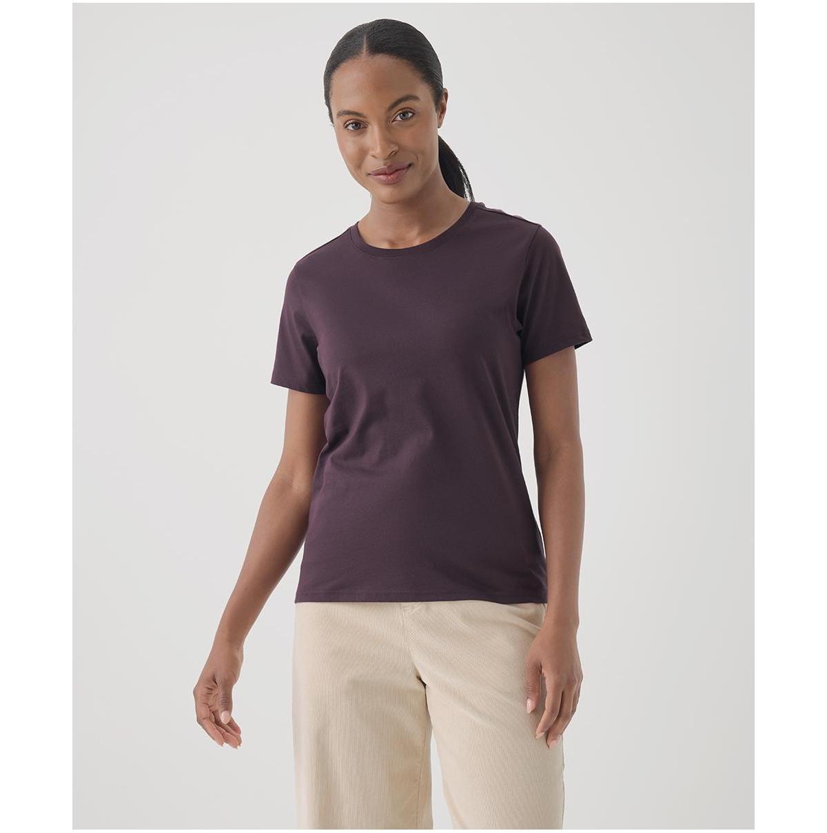 Women's Medium Grey Heather Softspun Crew Neck Tee 2XL Product Image