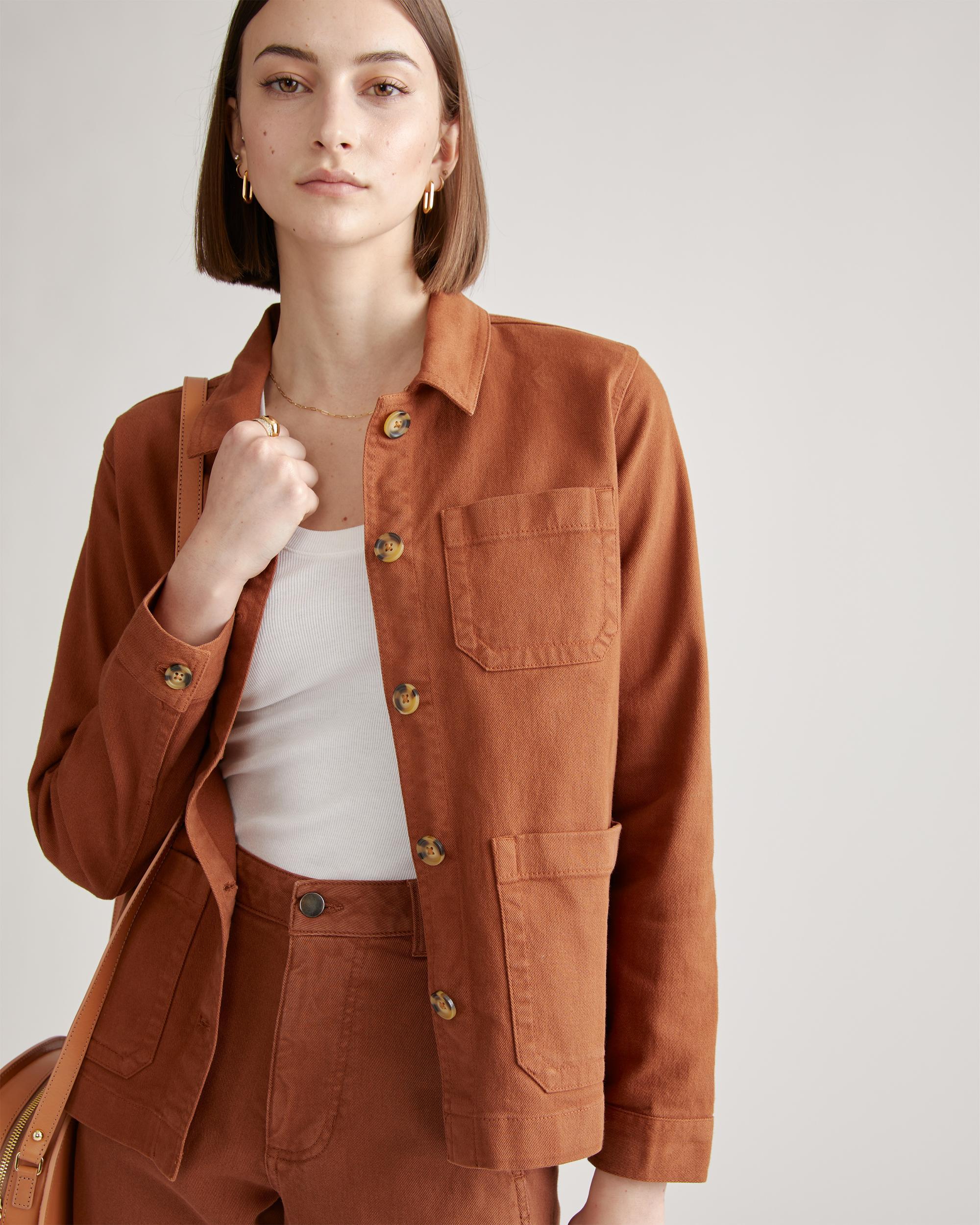 Quince | Women's Organic Comfort Stretch Chore Jacket Organic Cotton Product Image