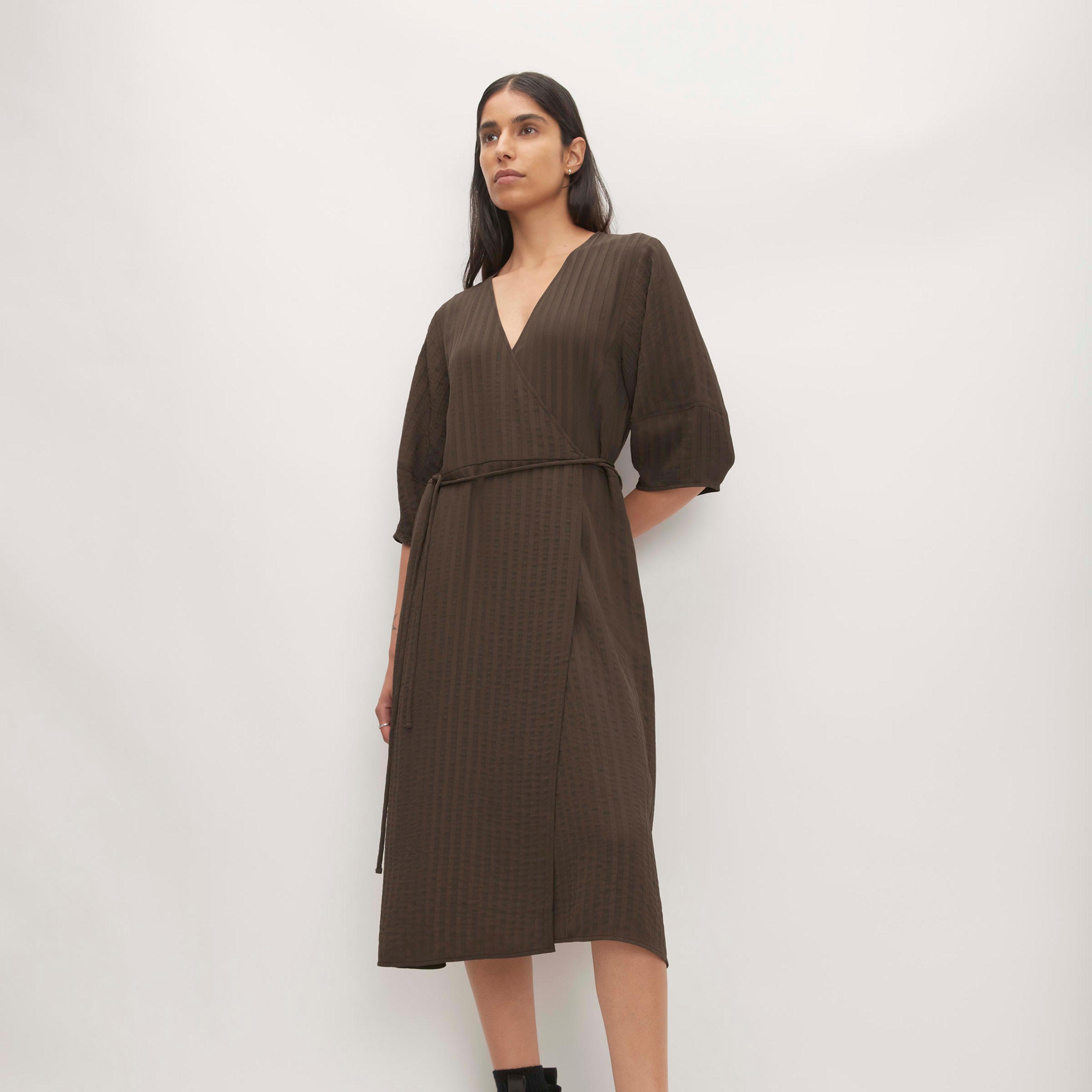 The City Stripe Wrap Dress Product Image