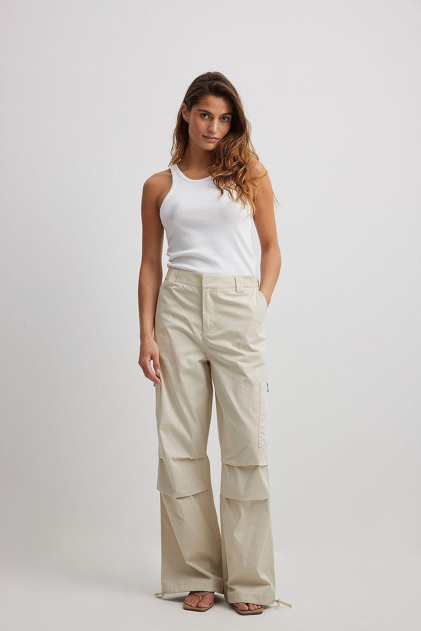 Cotton Drawstring Cargo Pants Product Image