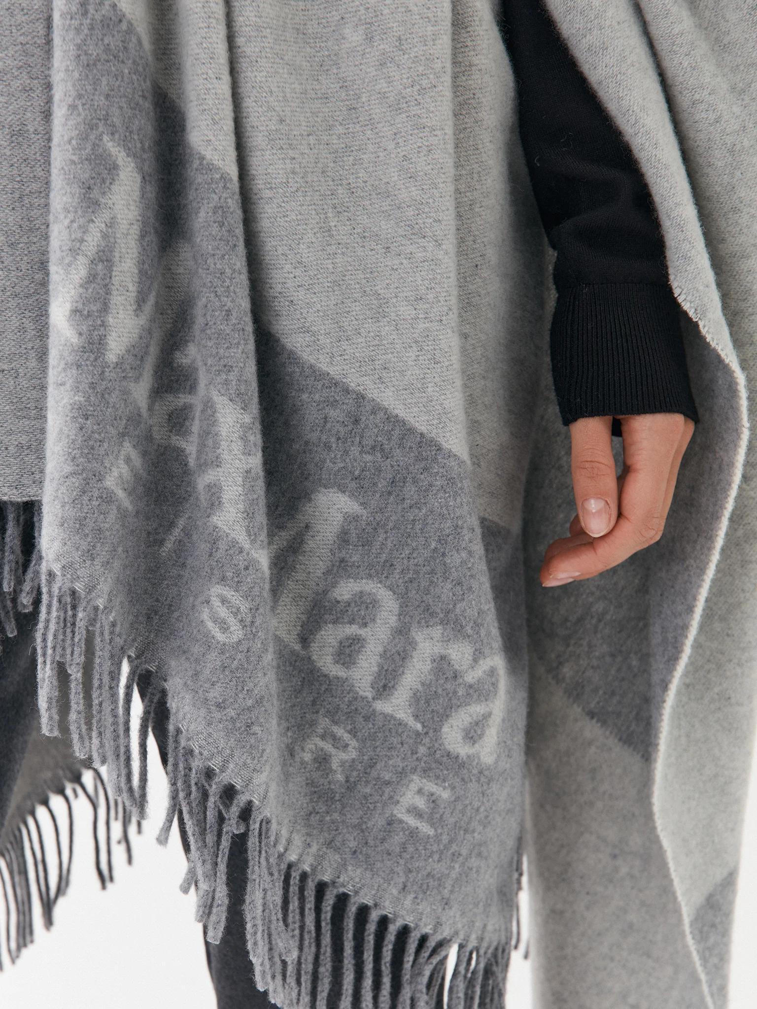 Max Mara Deodara Grey Poncho Product Image