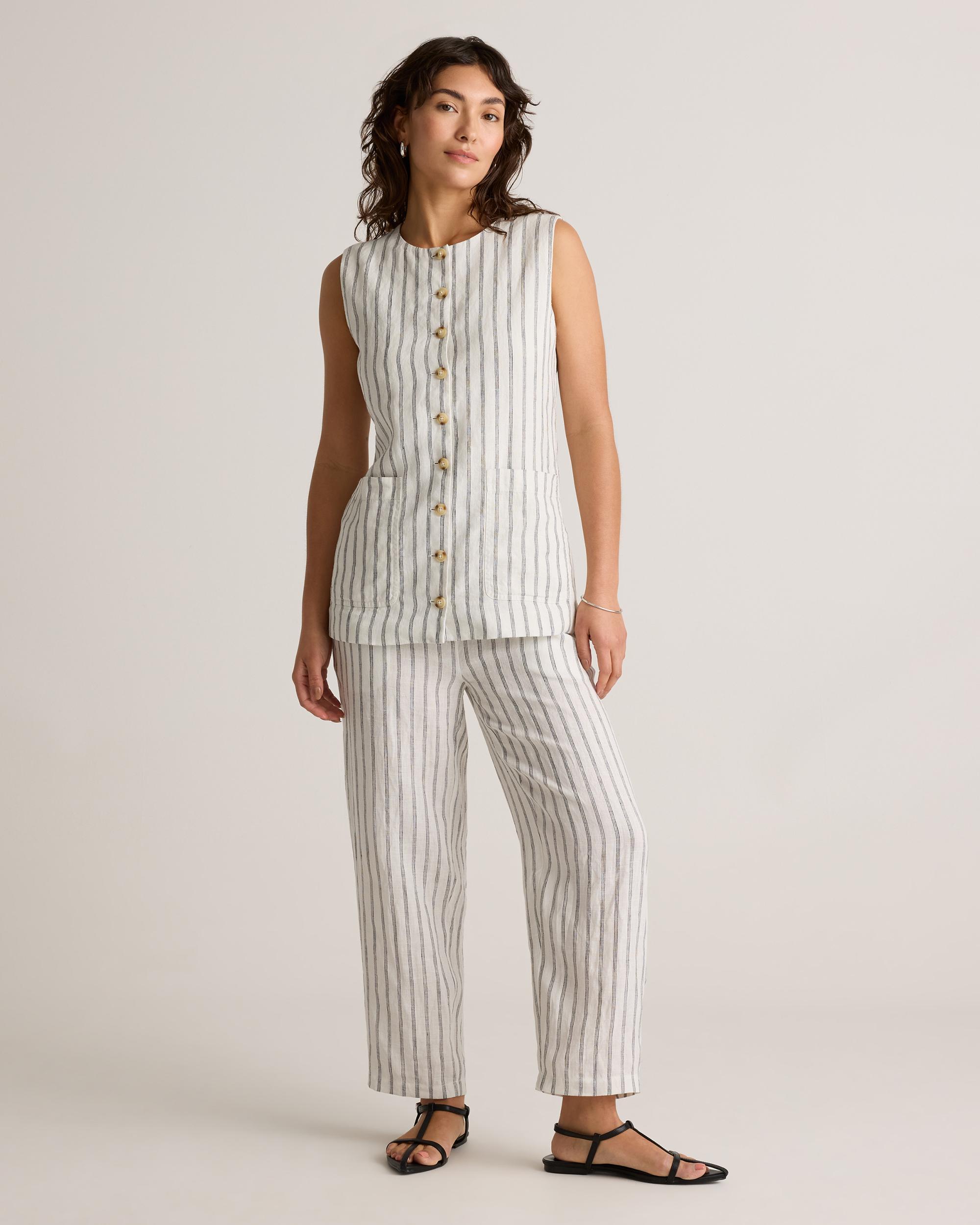 Quince | Women's 100% European Linen Longline Vest Product Image