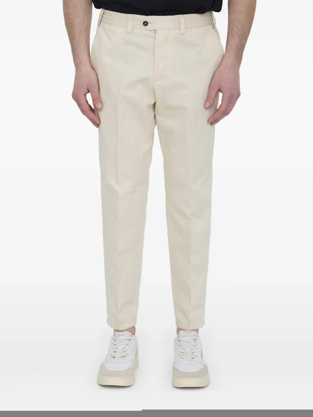 PT TORINO Straight-leg Linen Pants In Cream Product Image