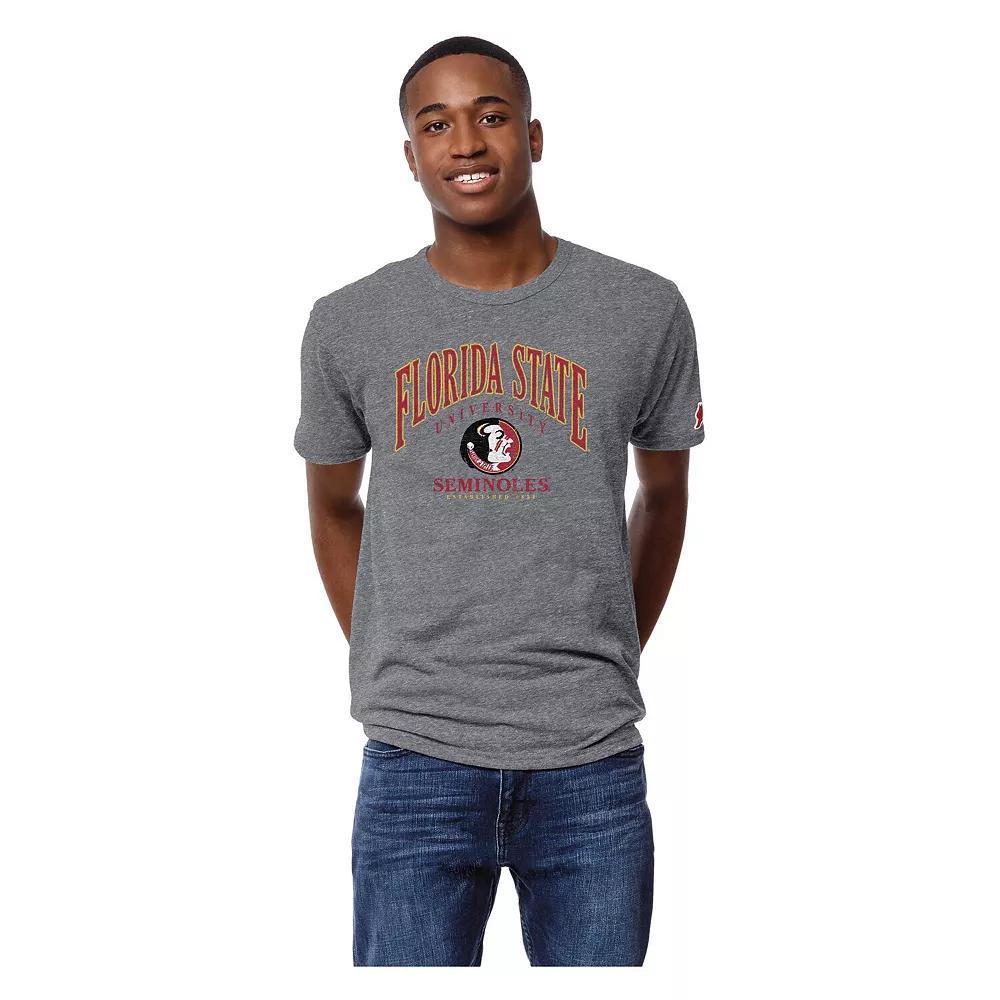 Men's League Collegiate Wear Heather Gray Florida State Seminoles Tall Arch 2.0 Victory Falls Tri-Blend T-Shirt, Size: Small, Grey Product Image