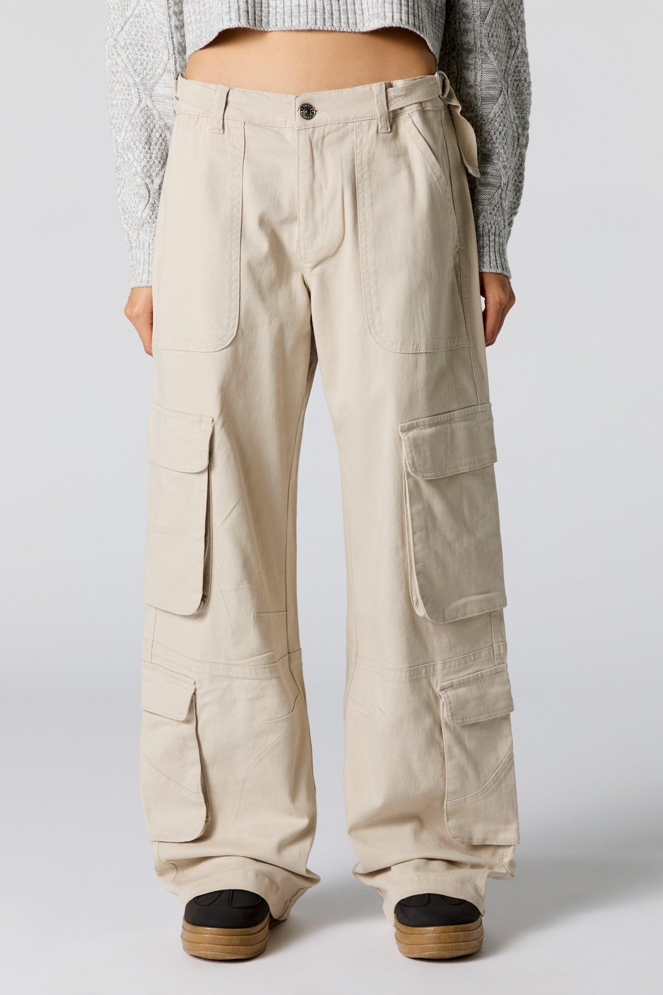 Adjustable Waist Baggy Cargo Pant Female Product Image