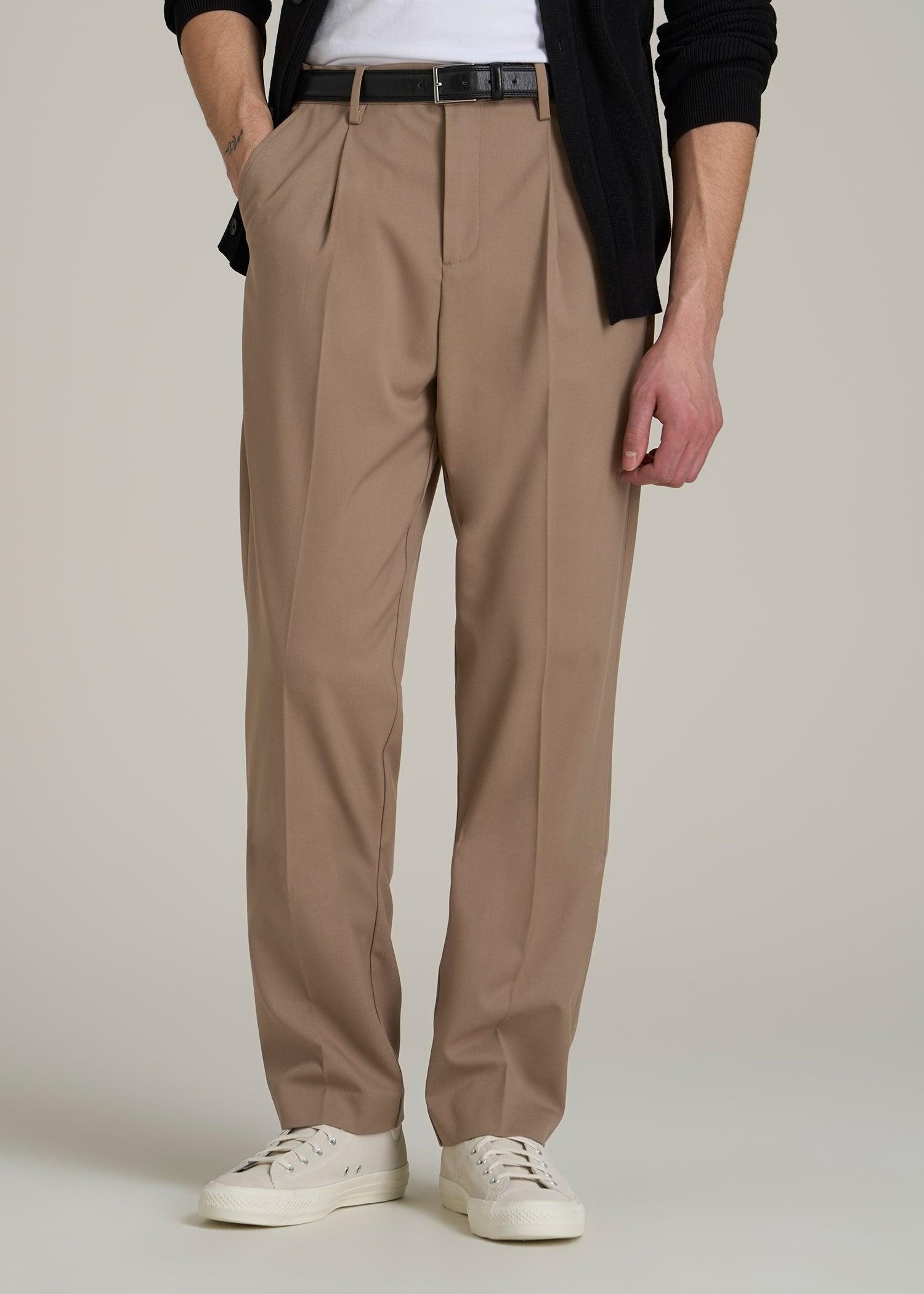 Tall Men's Relaxed Pleated Trouser in Deep Cove Product Image