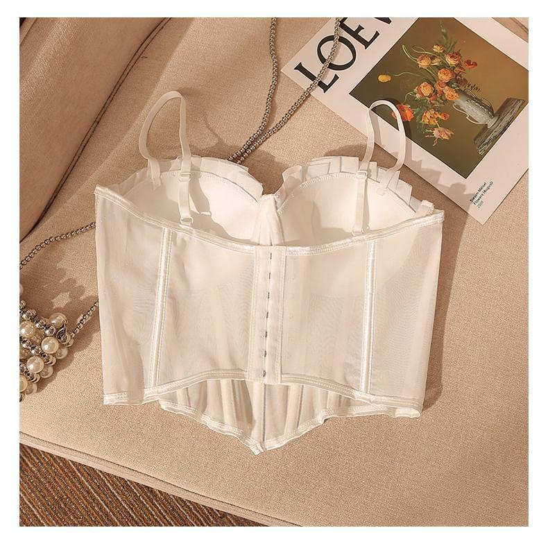 Plain Shell Crop Bustier Top Product Image