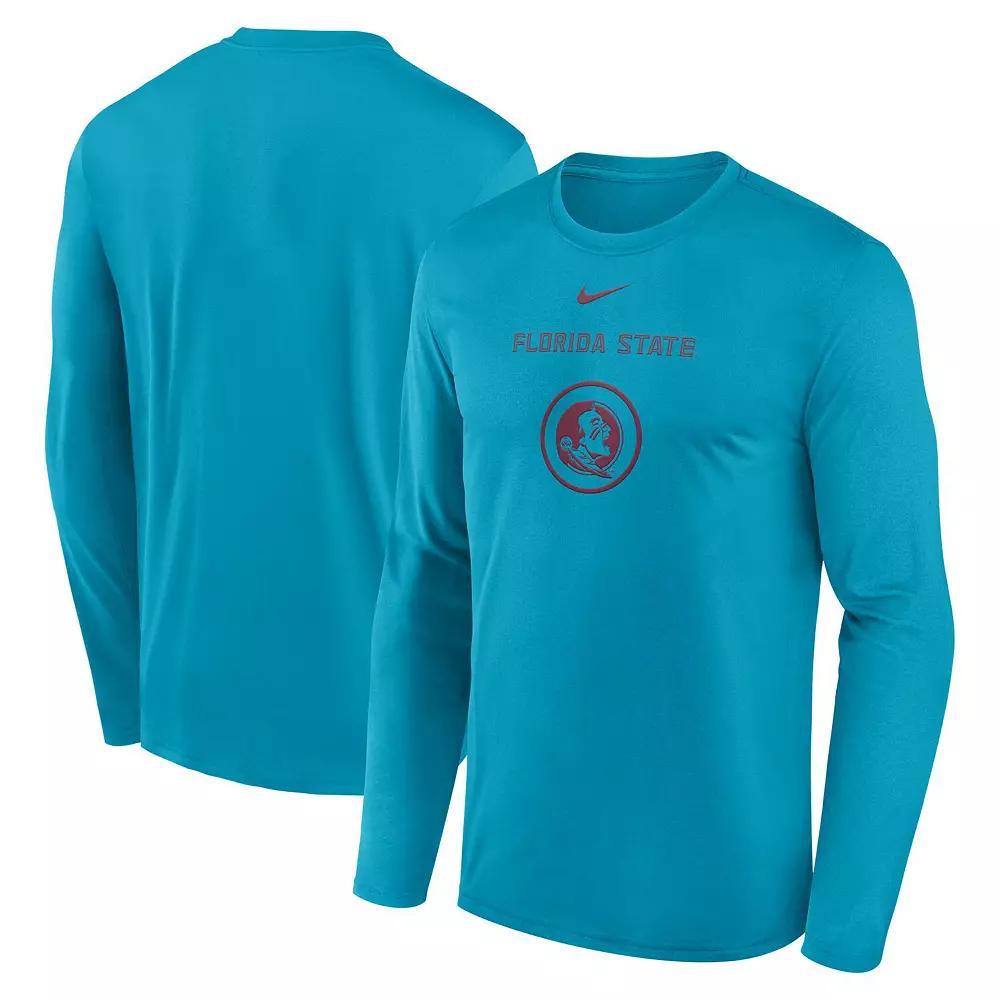 Men's Nike Turquoise Florida State Seminoles 2024 On-Court Basketball Practice Legend Performance Long Sleeve T-Shirt, Size: Medium, Turquoise A Product Image