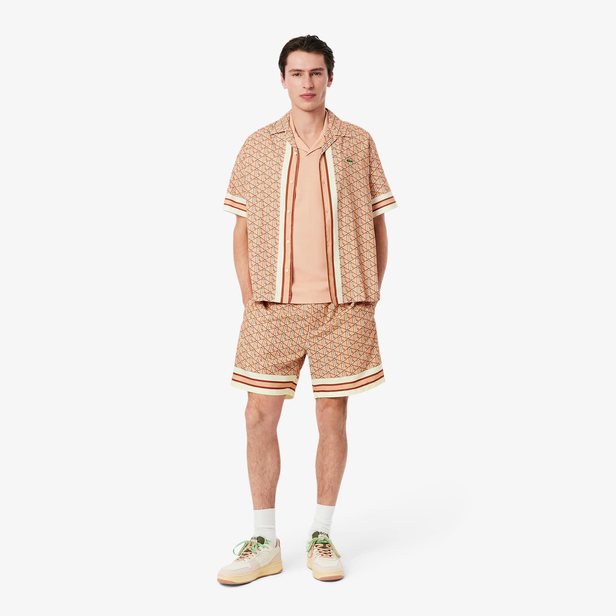 Lightweight Monogram Print Shorts Product Image