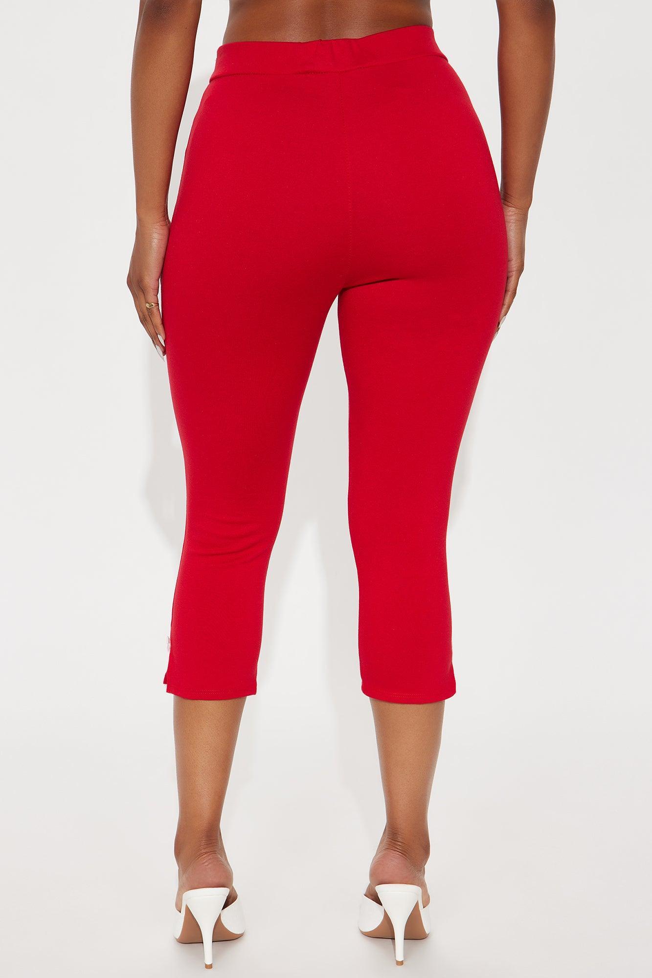 Take A Bow Capri Legging - Red Product Image