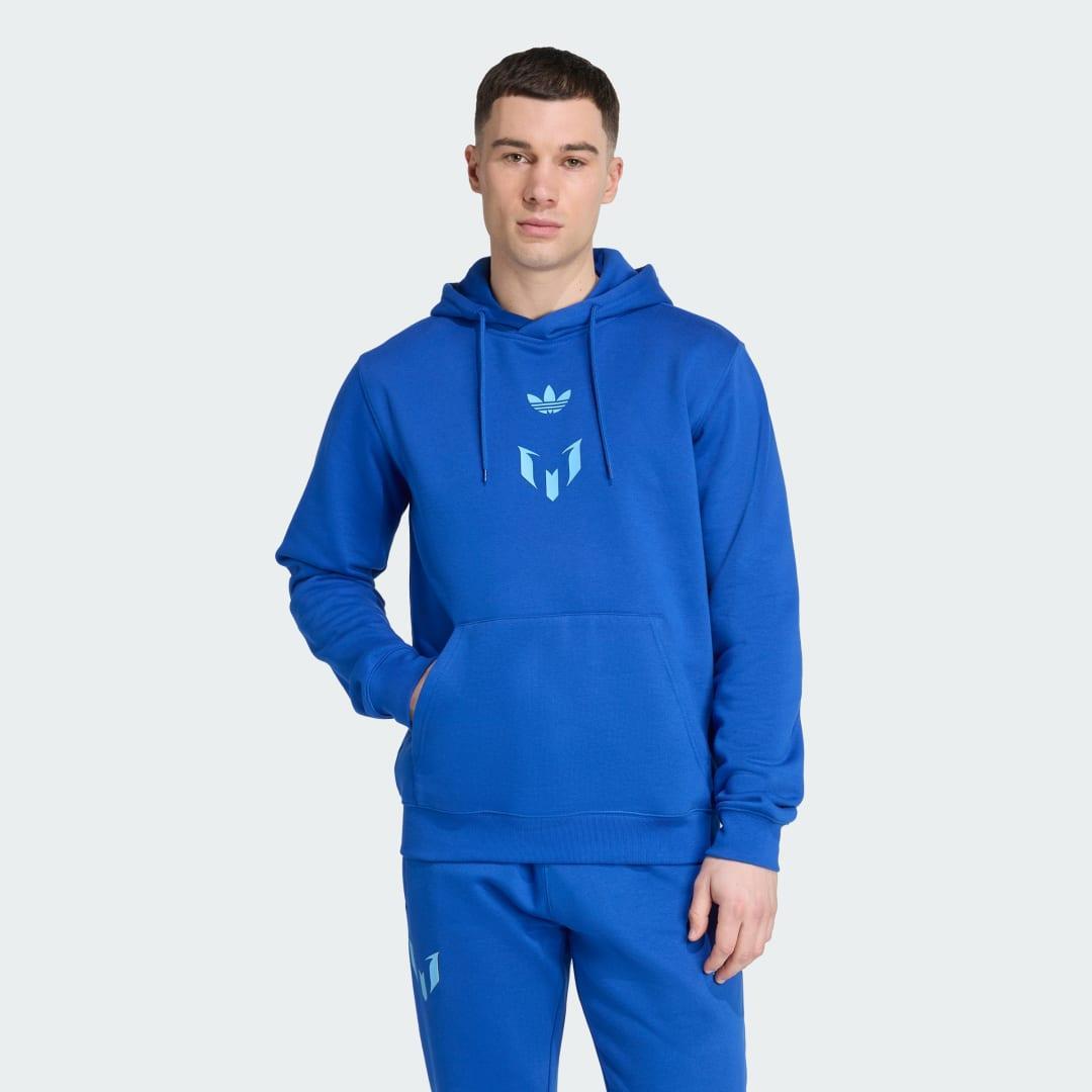 adidas Messi Hoodie Royal Blue L Mens Product Image