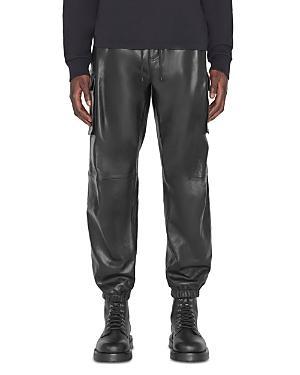 Mens Leather Cargo Pants Product Image