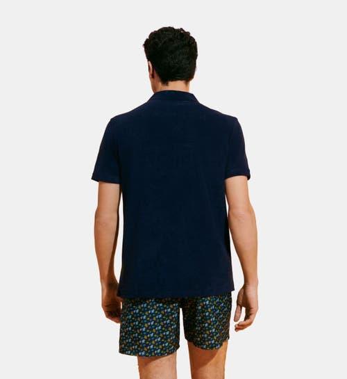 Mens Organic Terry Polo Shirt Product Image