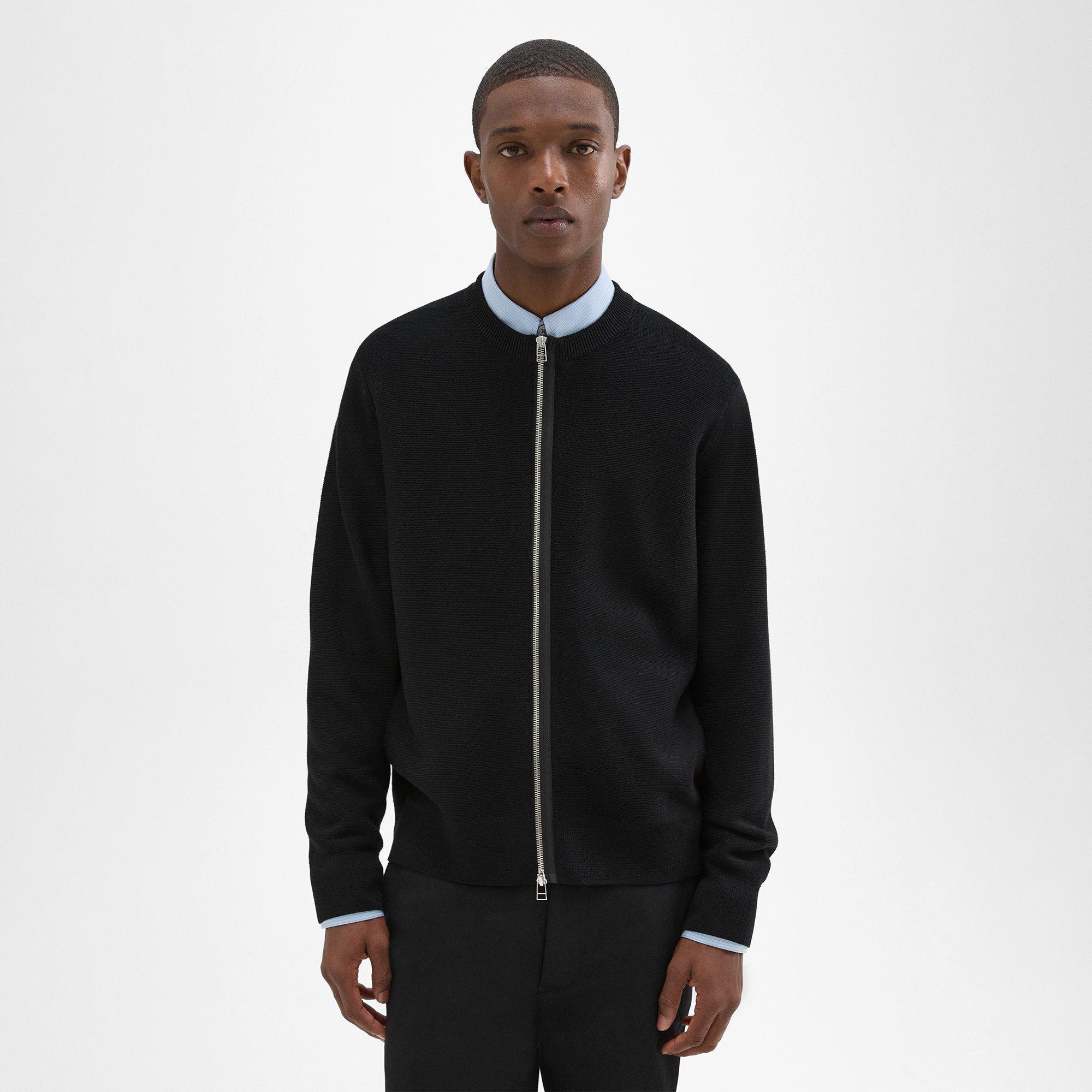 Nylon-Wool Combo Cardigan | Theory Project Product Image