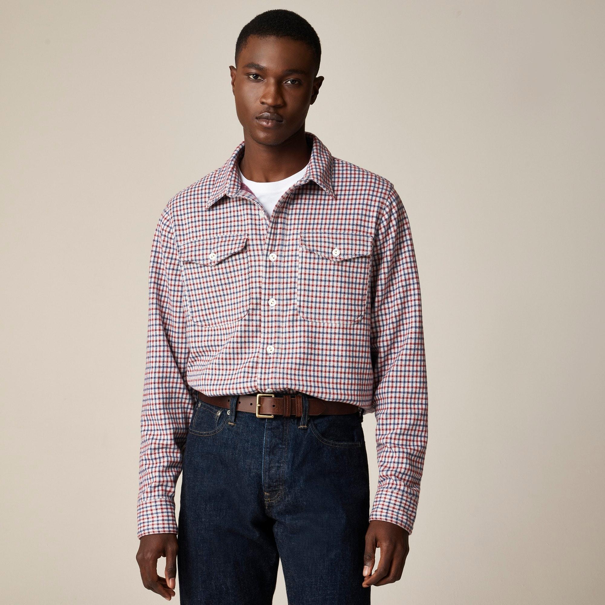 Seaboard soft-knit shirt in plaid Product Image