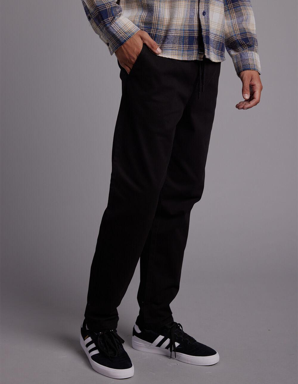 RSQ Mens Twill Pull On Pants - BLACK Product Image