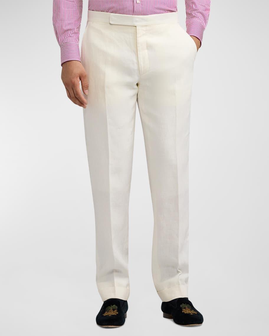 Mens Gregory Hand-Tailored Linen Suit Trousers Product Image