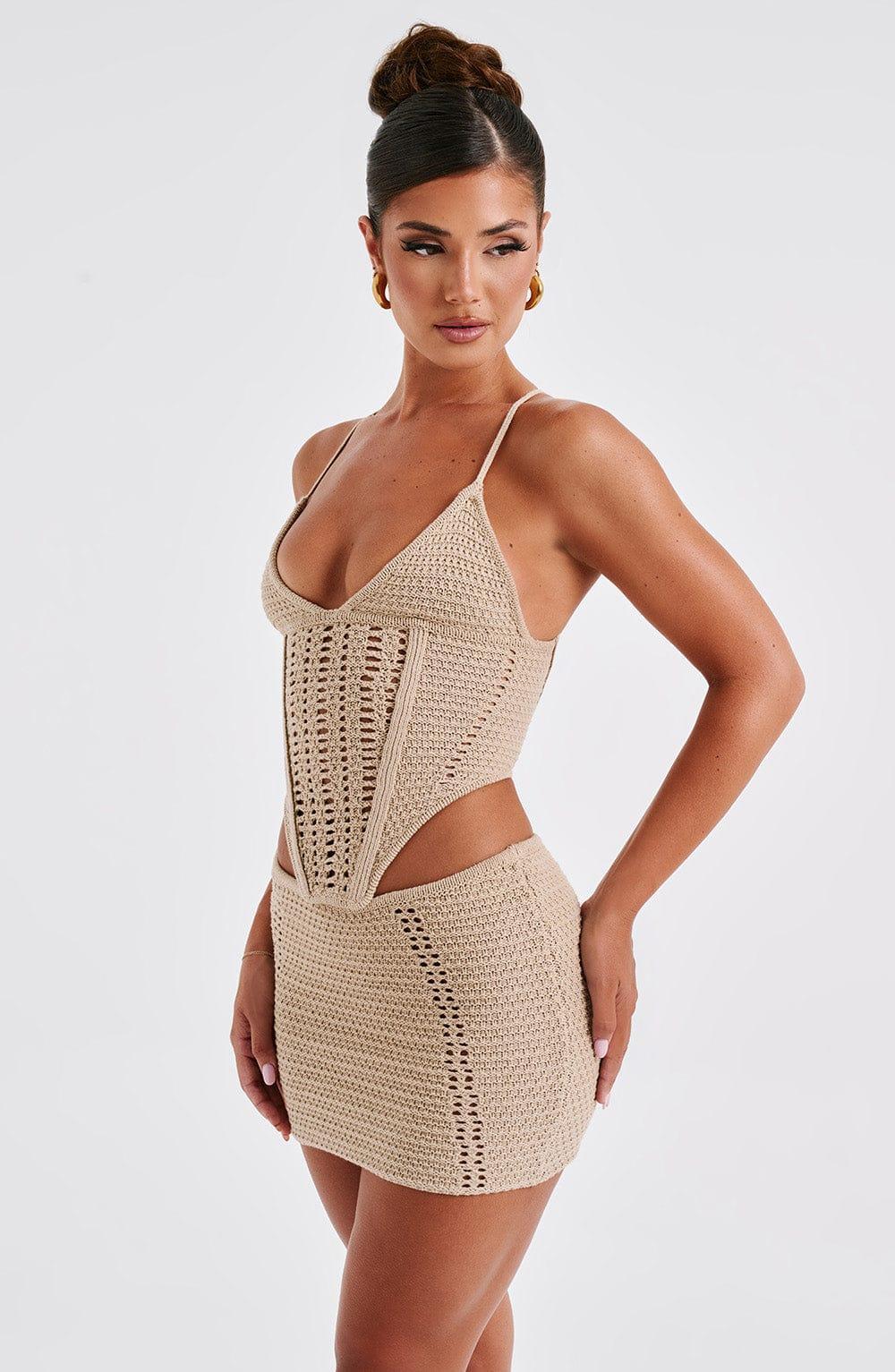 Selma Top - Beige Product Image