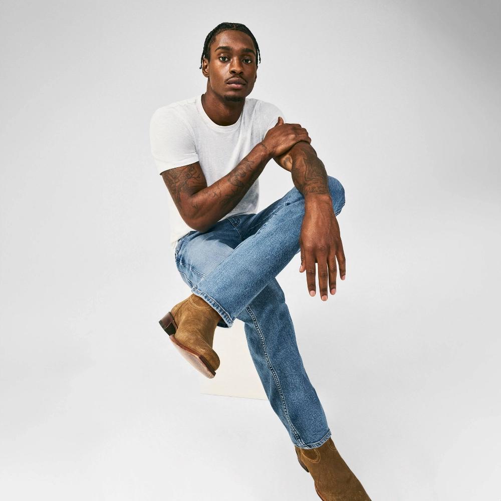 Wrangler Men's Relaxed Fit Bootcut Jeans - Medium Wash 36x29: Midweight Denim, Stretch, Mid Rise, Fly Button & Zipper Product Image