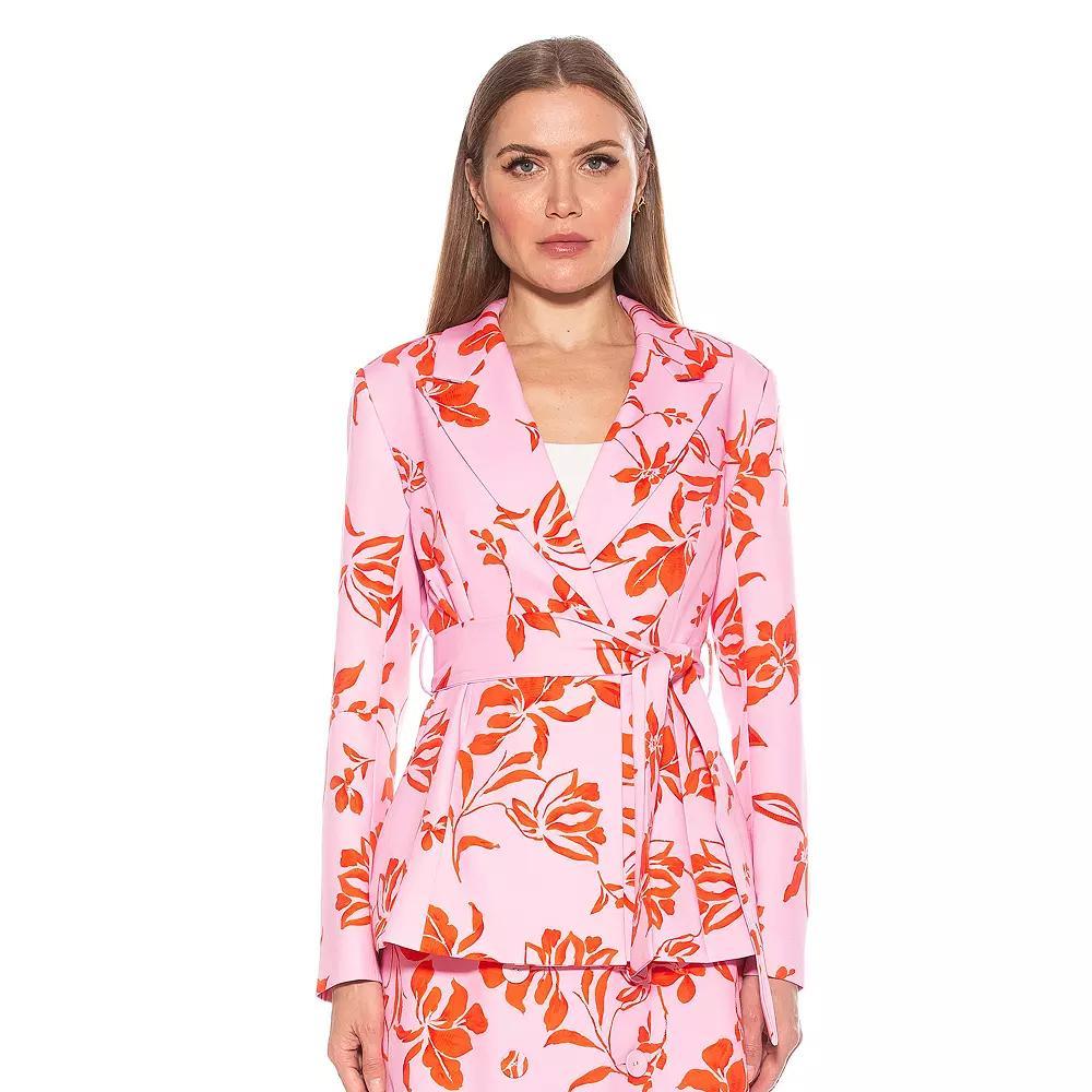 Womens ALEXIA ADMOR Olya Long Blazer Jacket with Belt Product Image