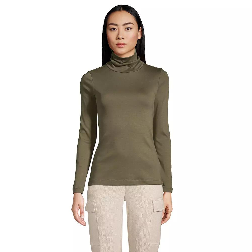 Womens Lands End Supima Cotton Long Sleeve Turtleneck Product Image