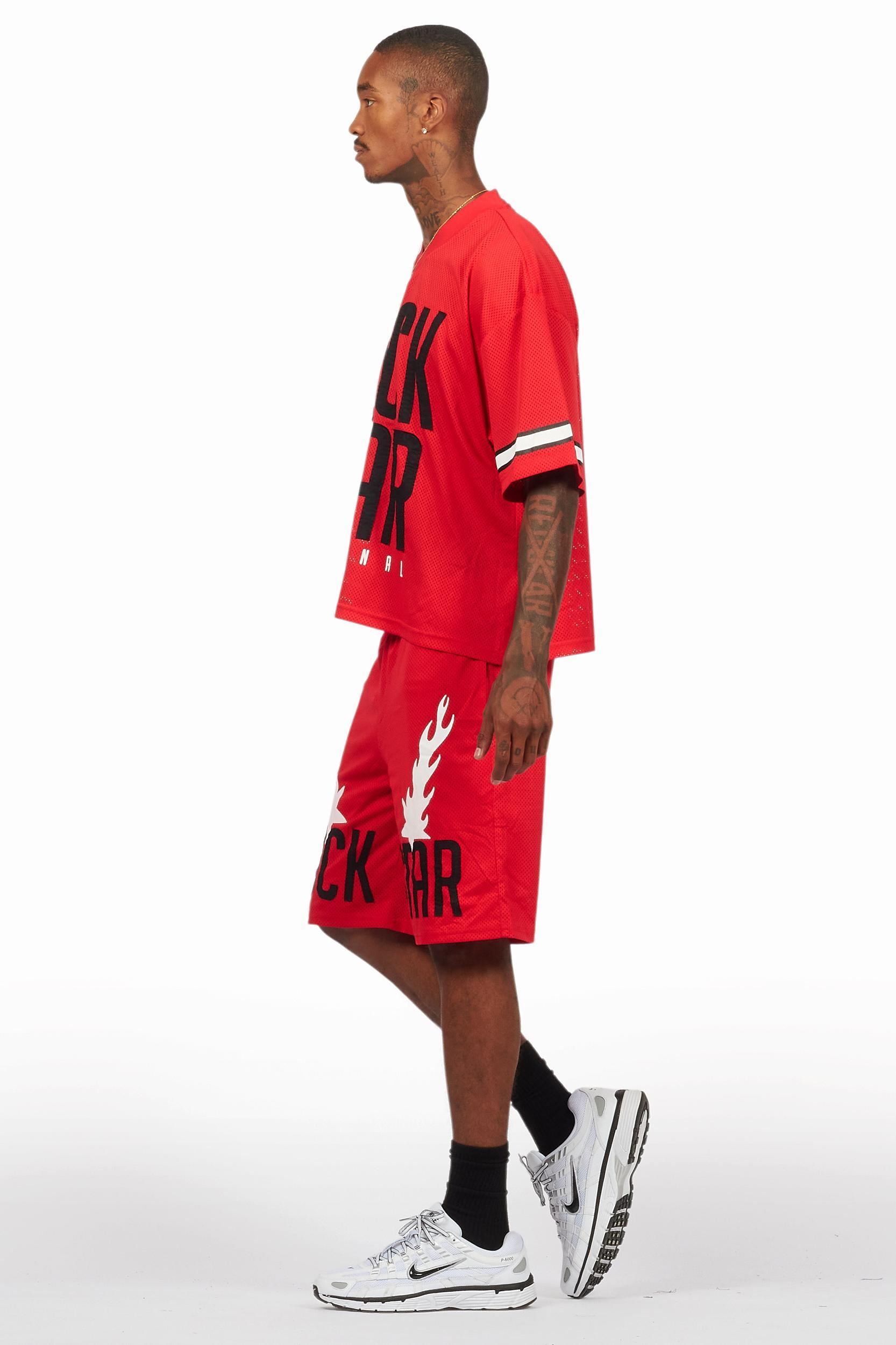Climi Red T-Shirt/Short Set Male Product Image