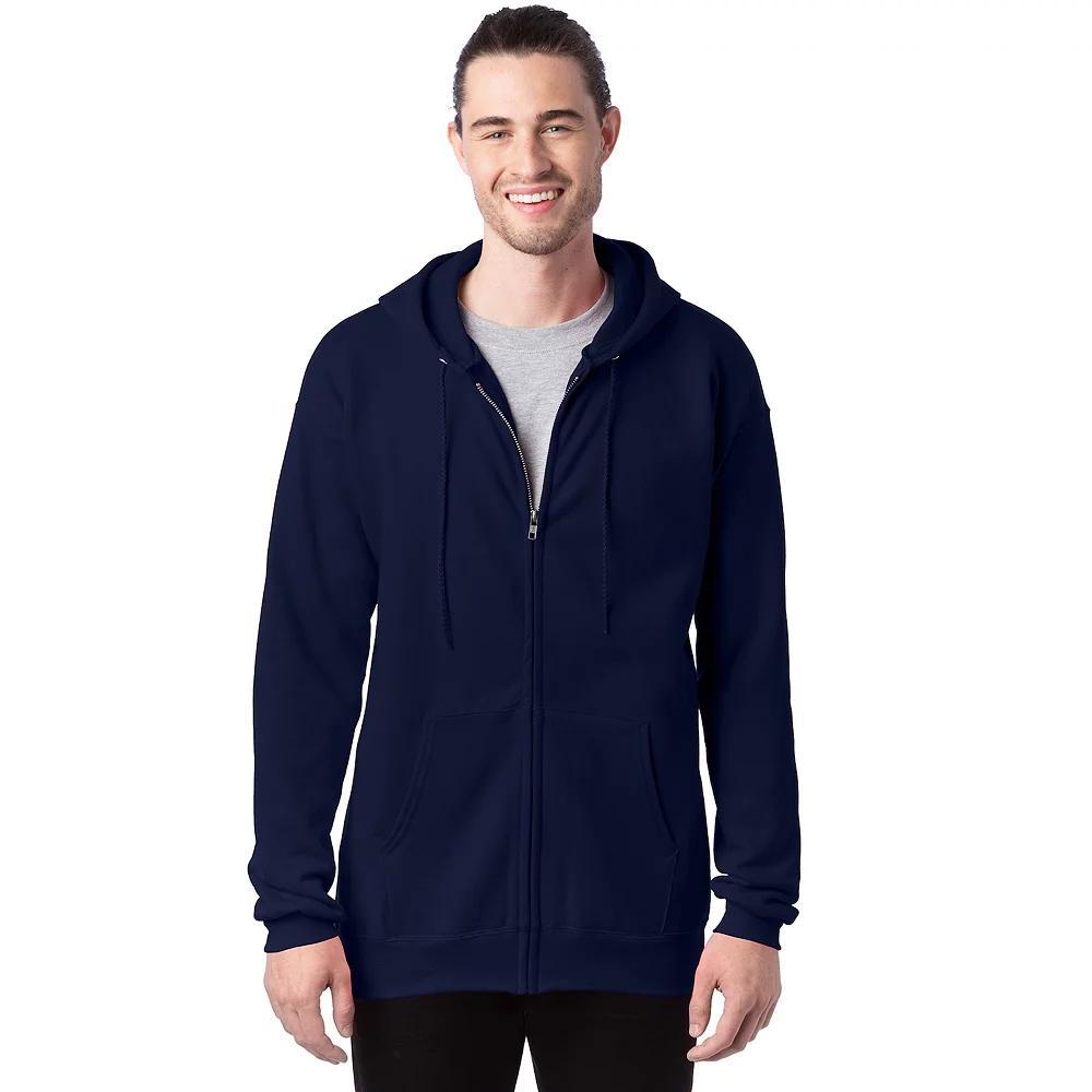 Men's Hanes Ultimate® Fleece Full-Zip Hoodie, Size: Large, Light Silver Product Image