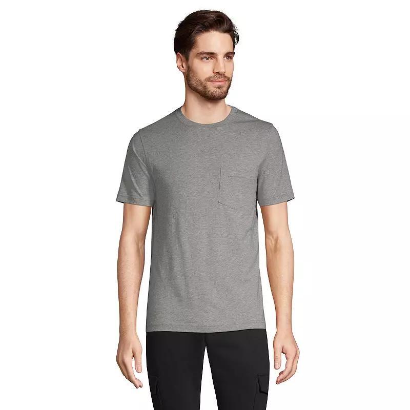 Men's Lands' End Supima Pocket Tee, Size: Medium, White Product Image
