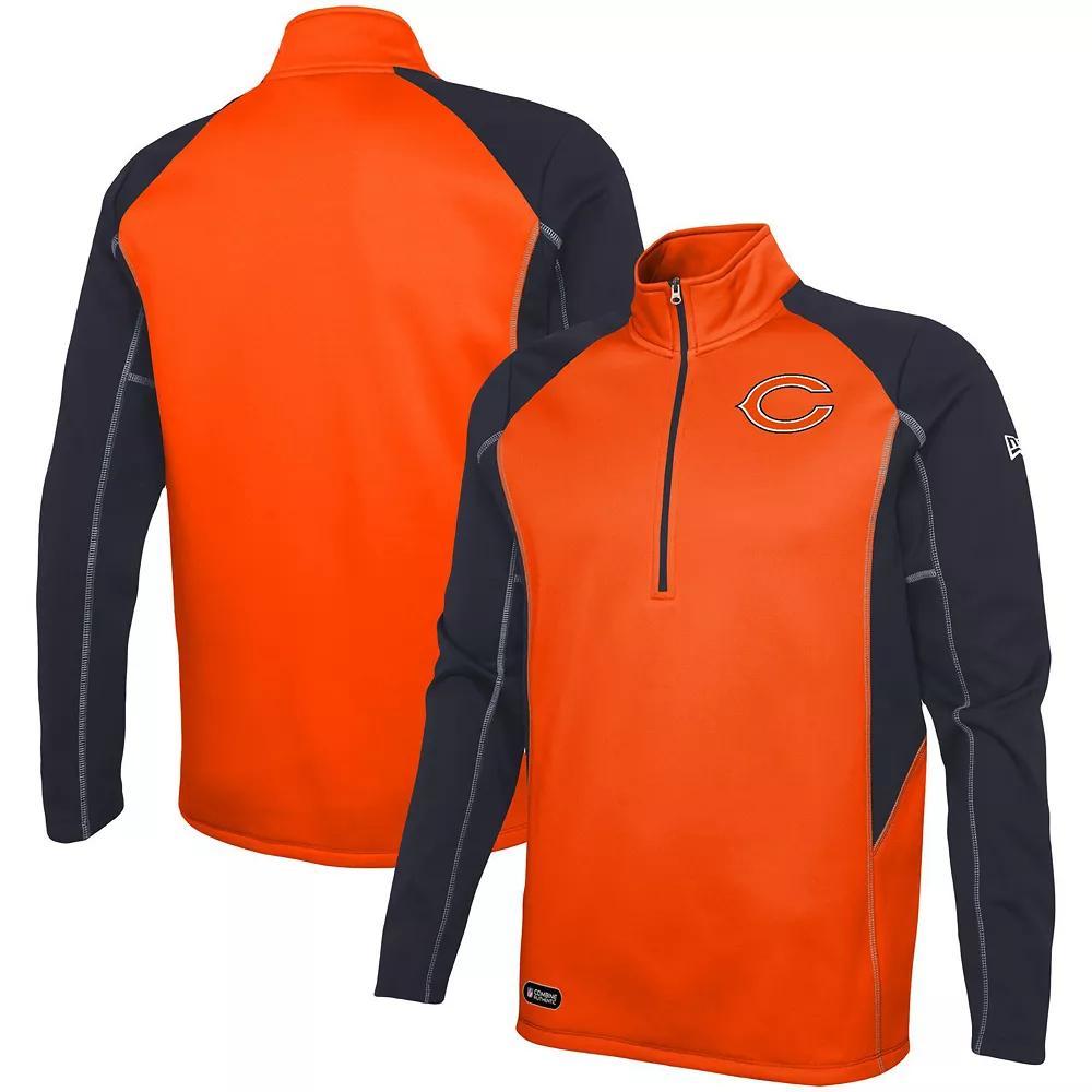 Men's New Era Orange Chicago Bears Combine Authentic Two-a-Days Half-Zip Jacket, Size: Small Product Image