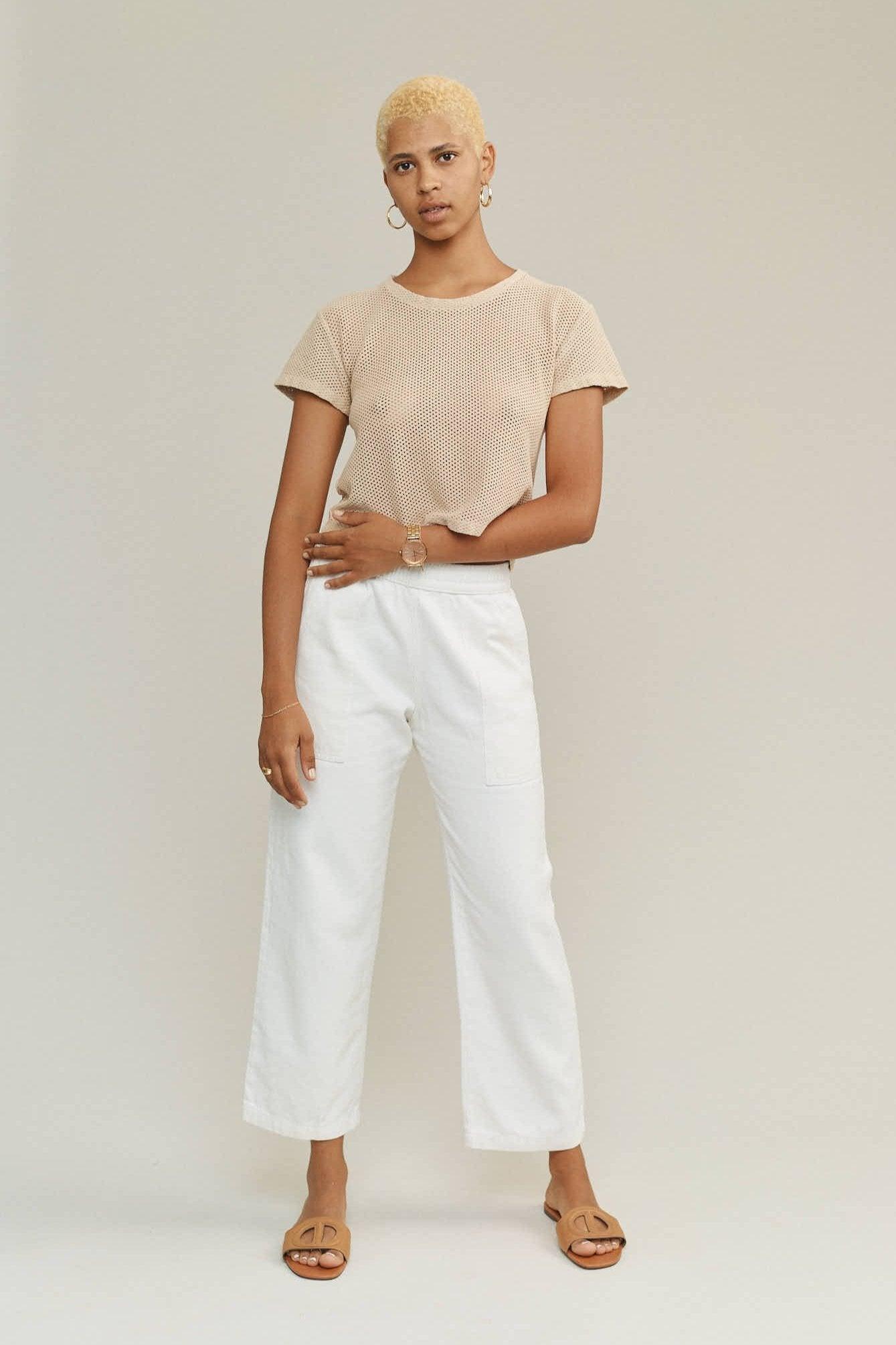 Carmen Mesh Cropped Tee Female Product Image