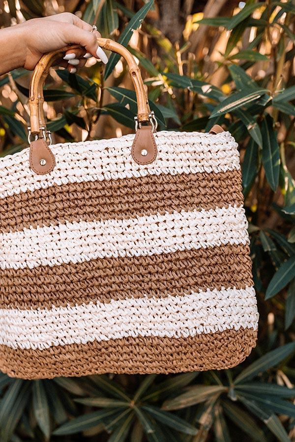 Ora Beach Woven Tote in Tan Product Image