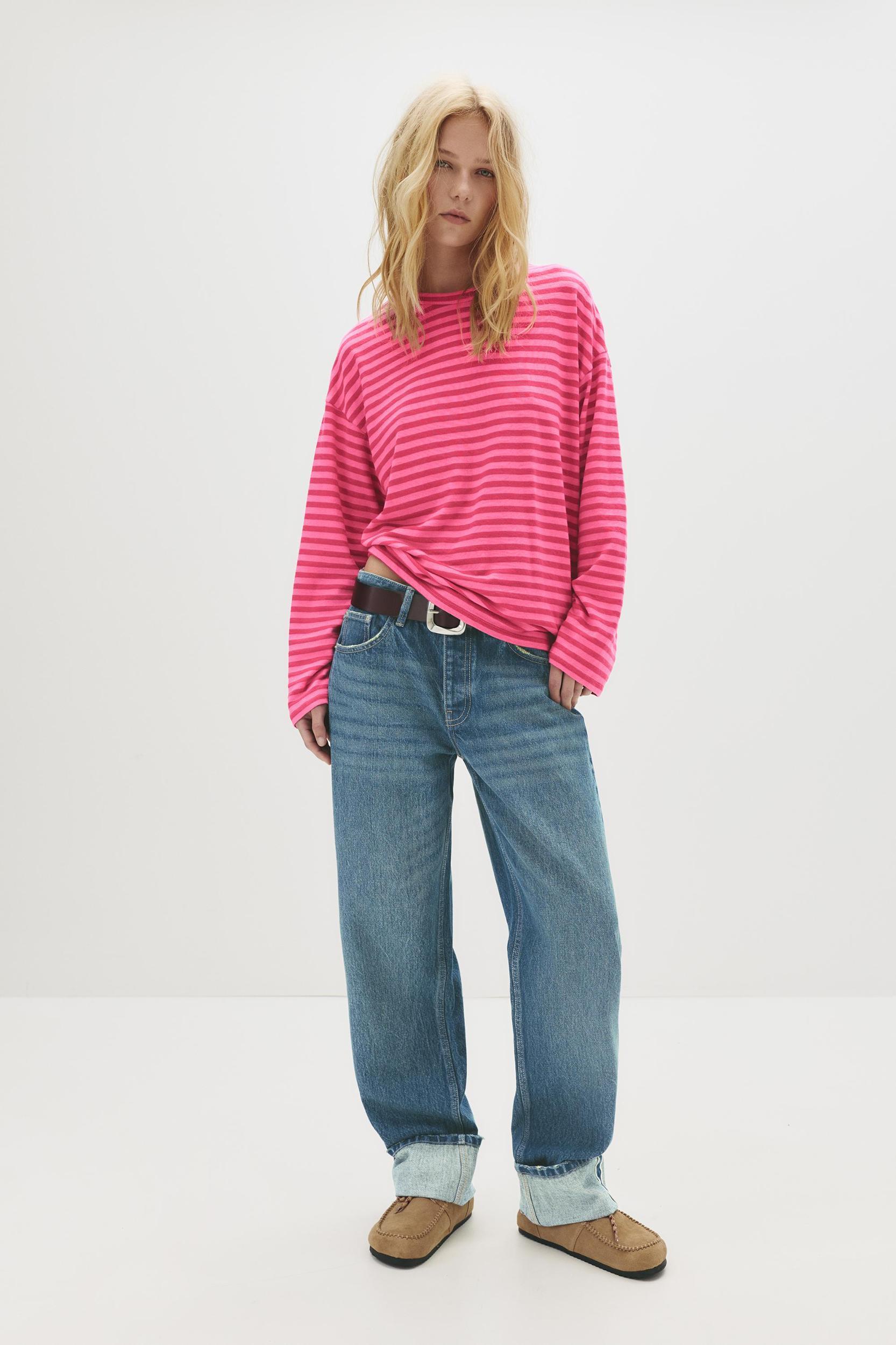 Long sleeve striped T-shirt Product Image