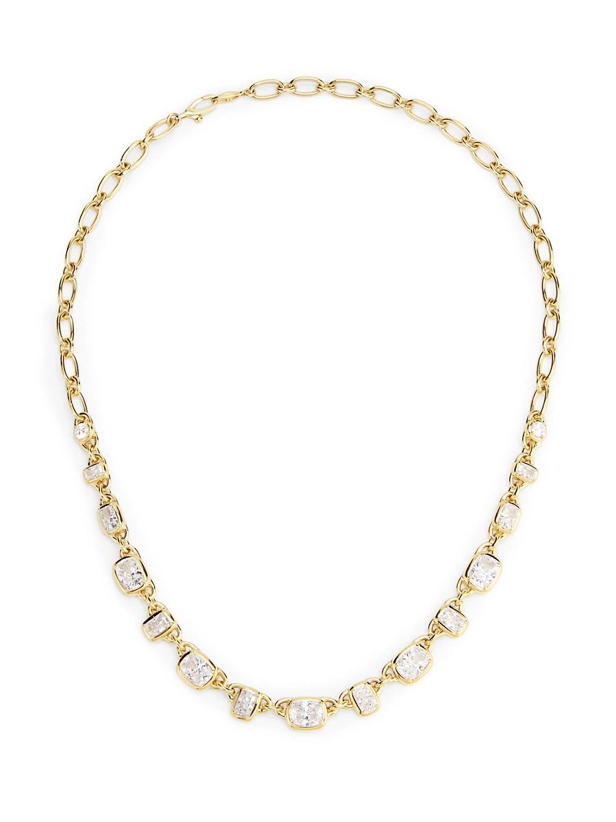 Womens Cabrete 18K-Gold-Plated & Cubic Zirconia Necklace Product Image