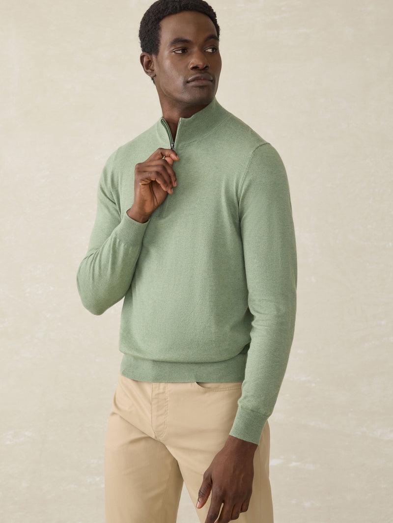 Movement™ Quarter Zip Sweater - Faded Leaf Melange Product Image