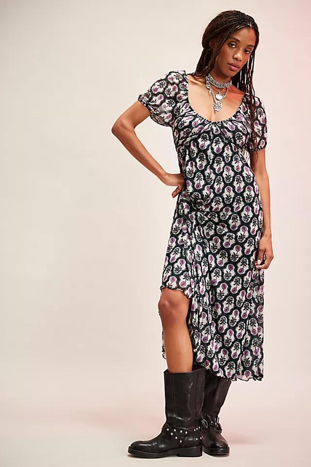 Sleeping Beauty Mesh Bow Midi Dress Product Image