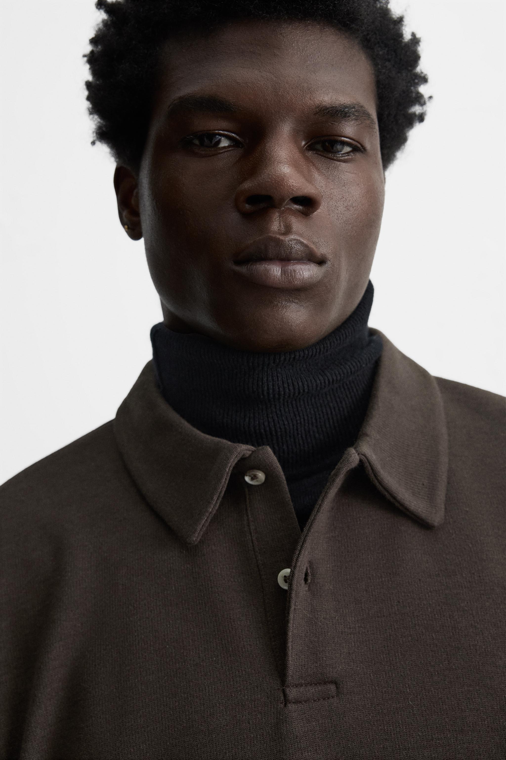 BRUSHED INTERLOCK POLO SHIRT Product Image