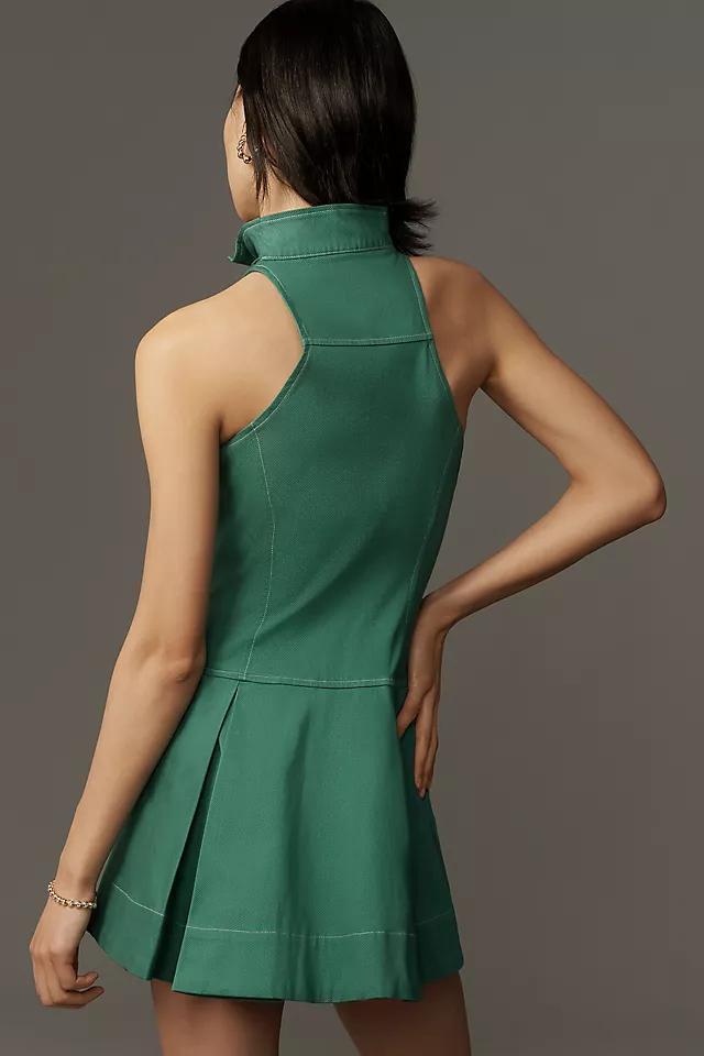 Maeve Zip-Front Box-Pleat Tennis Dress Product Image
