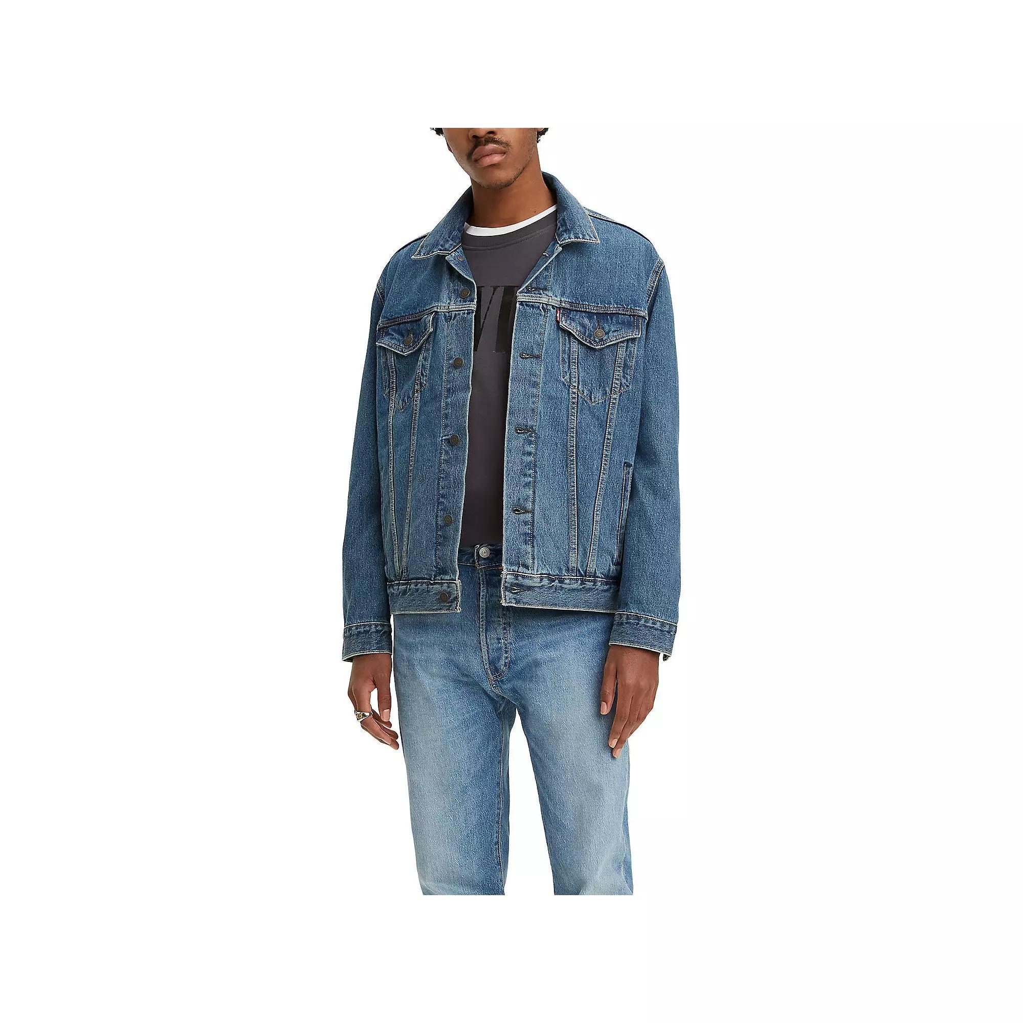 Men's Levi's® Trucker Denim Jacket, Size: XS, Medium Stonewash Product Image