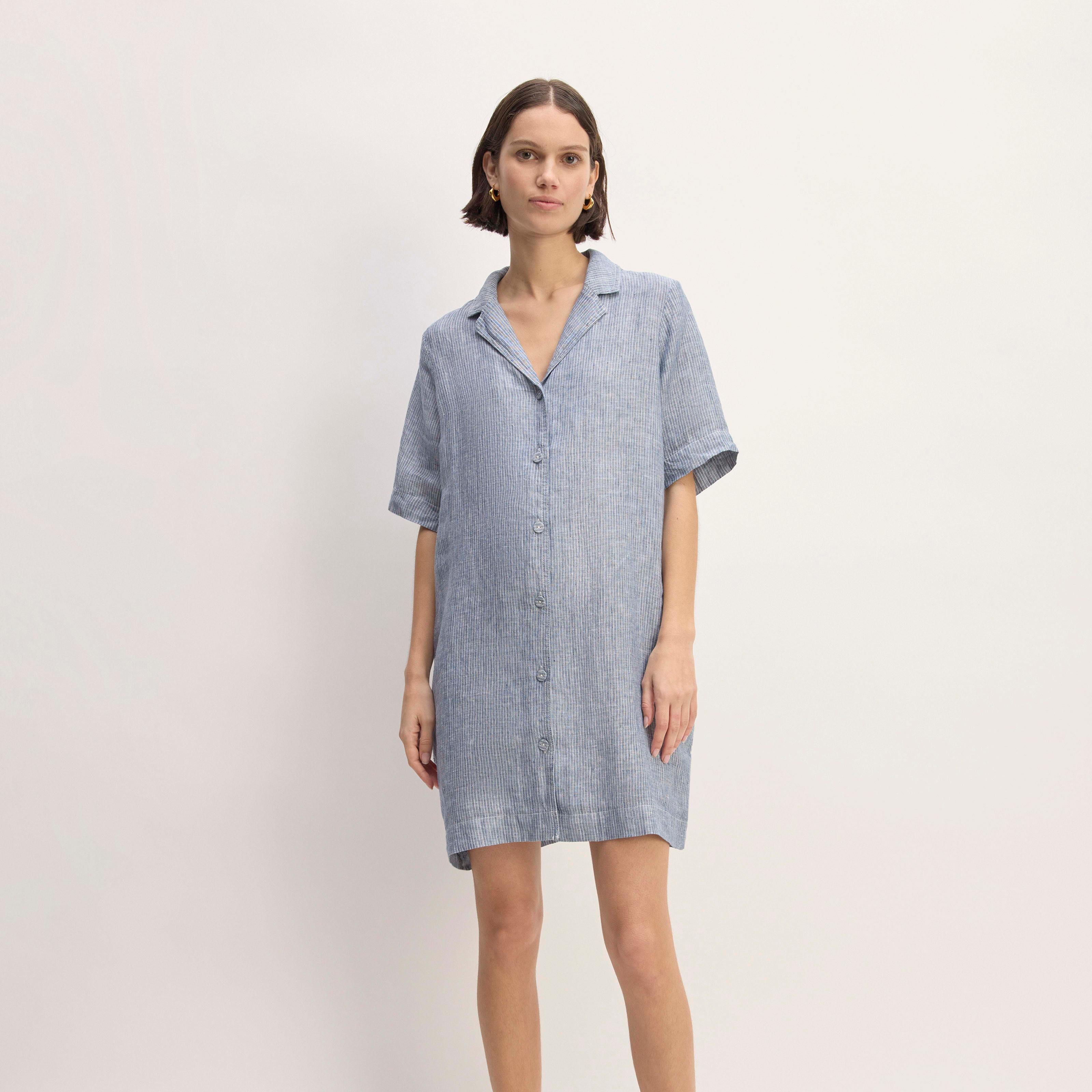 The Shirtdress in Linen Product Image