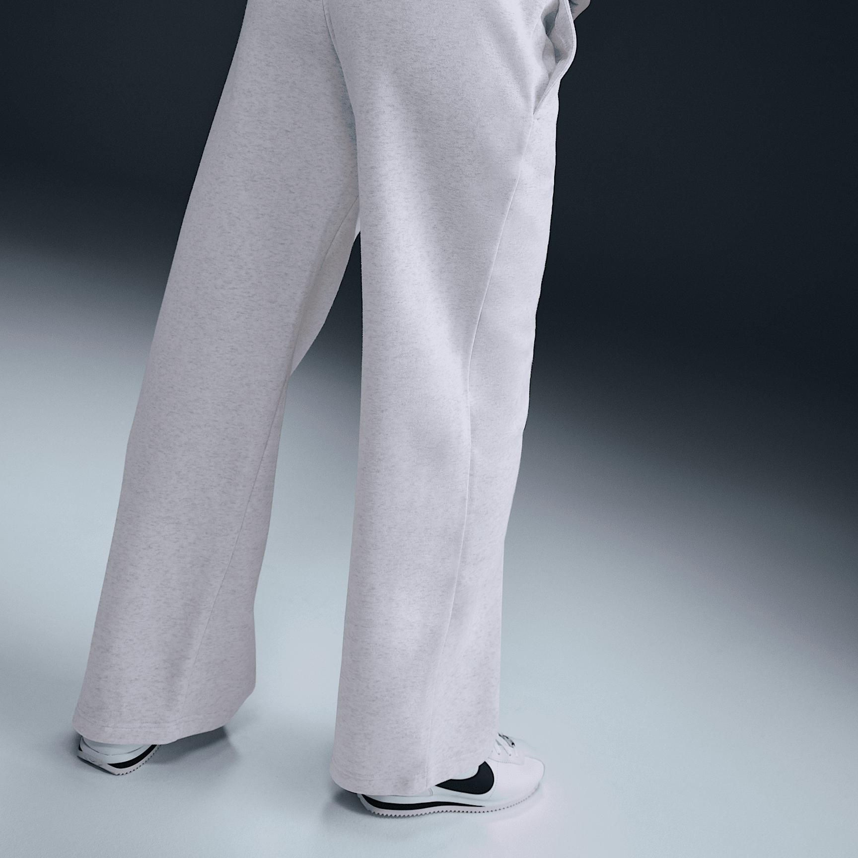 Women's Nike Sportswear Club Fleece Mid-Rise Wide-Leg Graphic Pants Product Image