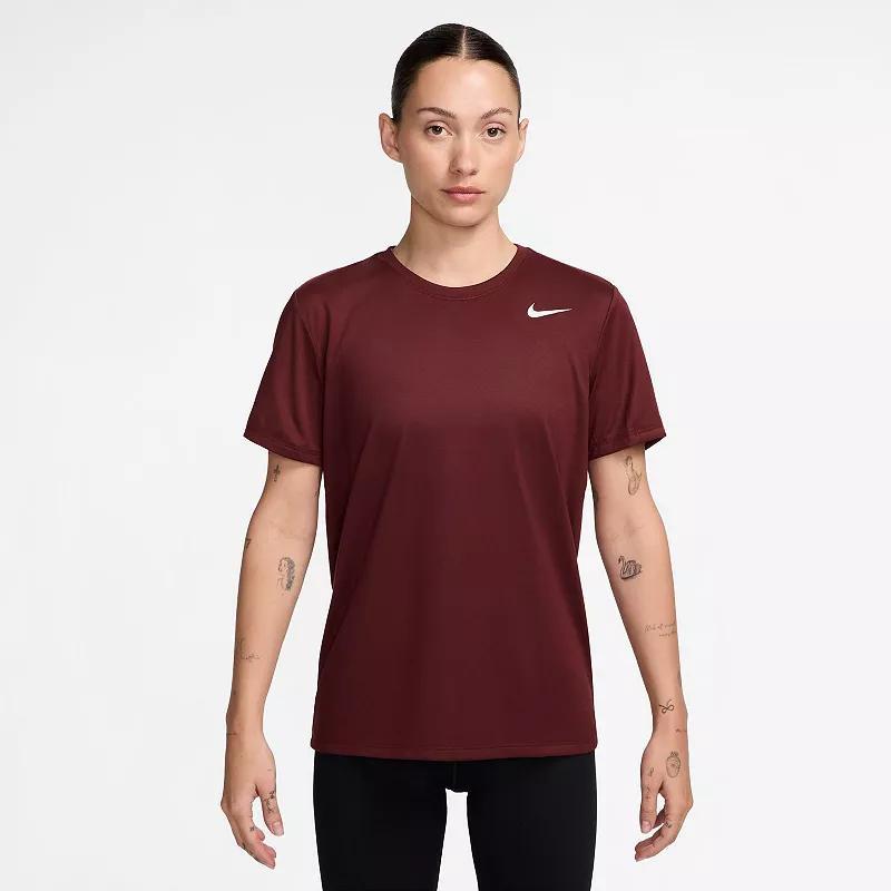 Women's Nike Dri-FIT Tee, Size: Medium, Dark Team Red Product Image