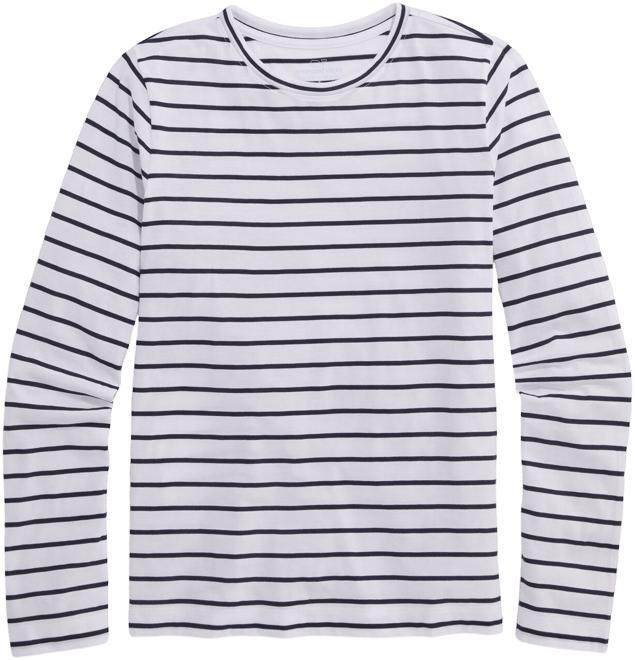 Pima Cotton Long-Sleeve Crewneck Tee Product Image