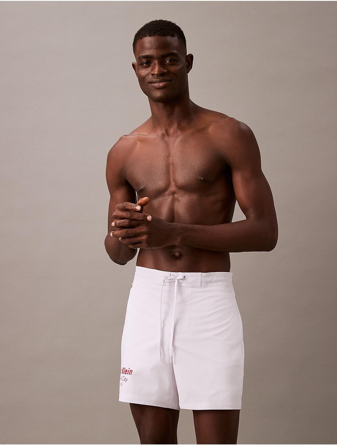 Calvin Klein Men's CK NYC Board Shorts - Grey - S Product Image