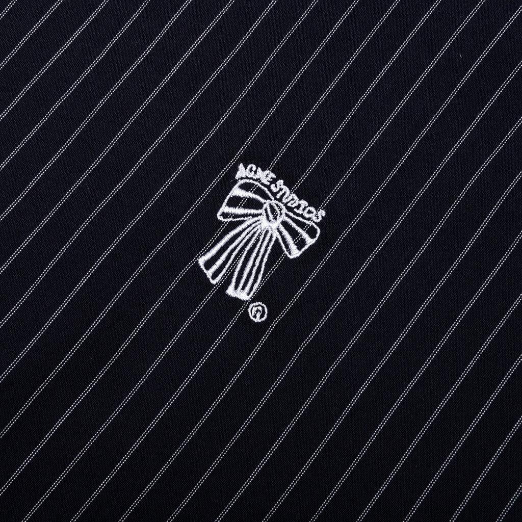 Stripe Button-Up Shirt - Navy/White Male Product Image